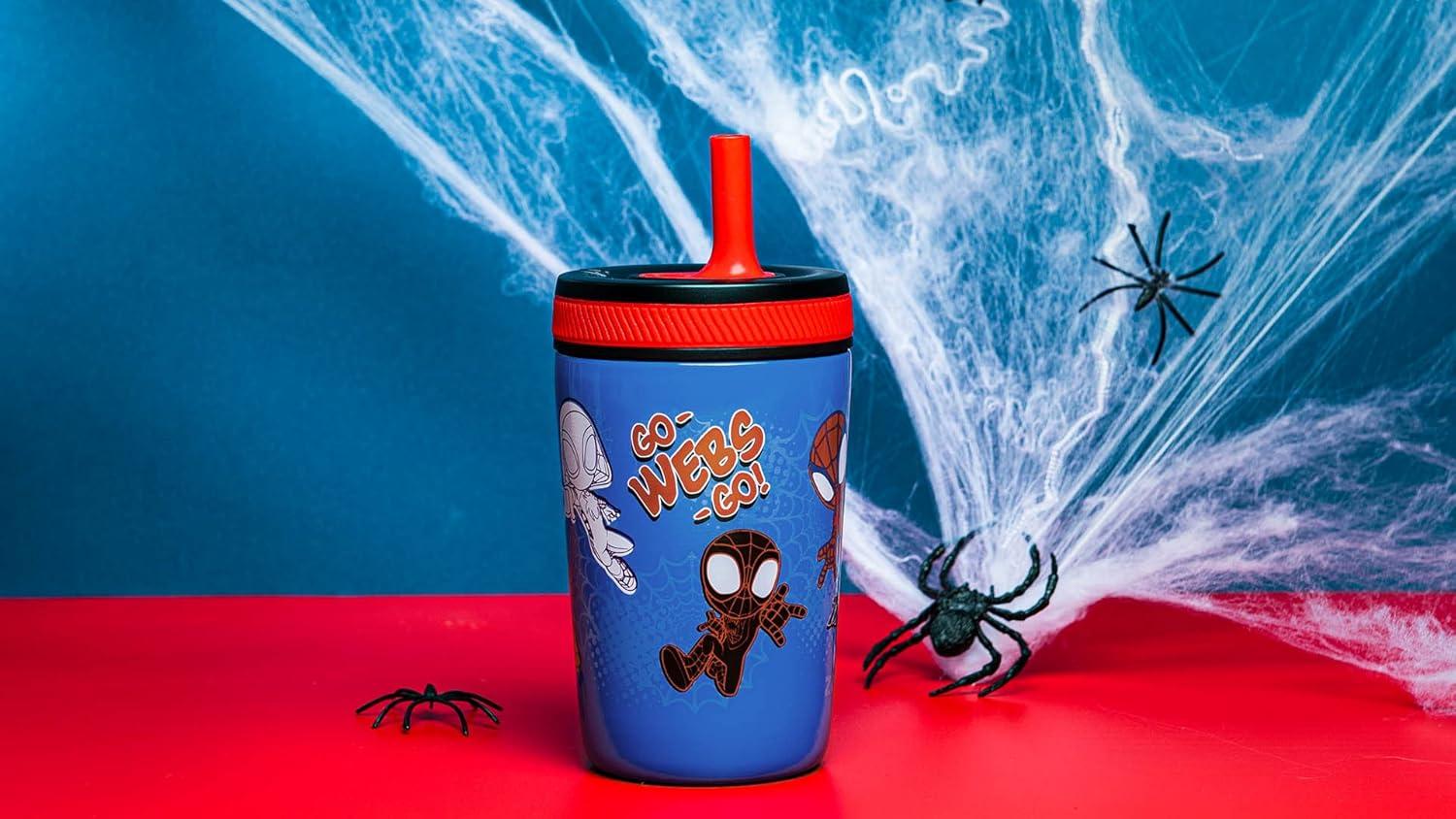 imageZak Designs Bluey Kelso Toddler Cups For Travel or At Home 12oz Vacuum Insulated Stainless Steel Sippy Cup With LeakProof Design is Perfect For Kids Bluey Bingo Grandad MortSpiderman