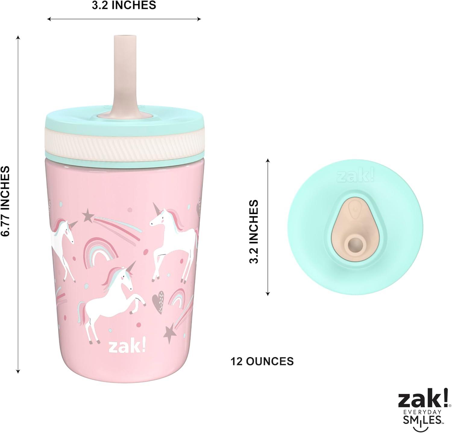 imageZak Designs Bluey Kelso Toddler Cups For Travel or At Home 12oz Vacuum Insulated Stainless Steel Sippy Cup With LeakProof Design is Perfect For Kids Bluey Bingo Grandad MortFanciful Unicorn