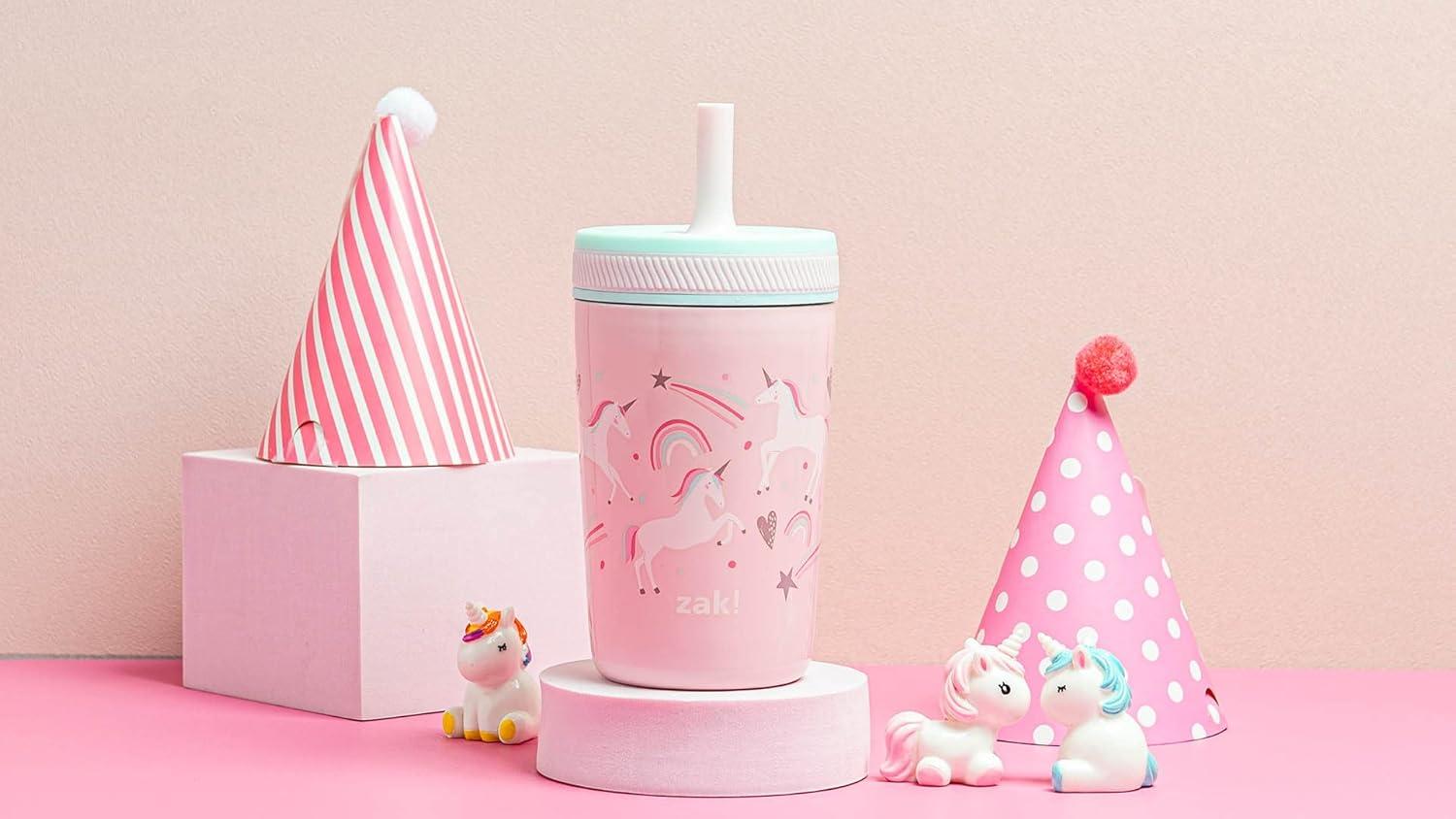 imageZak Designs Bluey Kelso Toddler Cups For Travel or At Home 12oz Vacuum Insulated Stainless Steel Sippy Cup With LeakProof Design is Perfect For Kids Bluey Bingo Grandad MortFanciful Unicorn