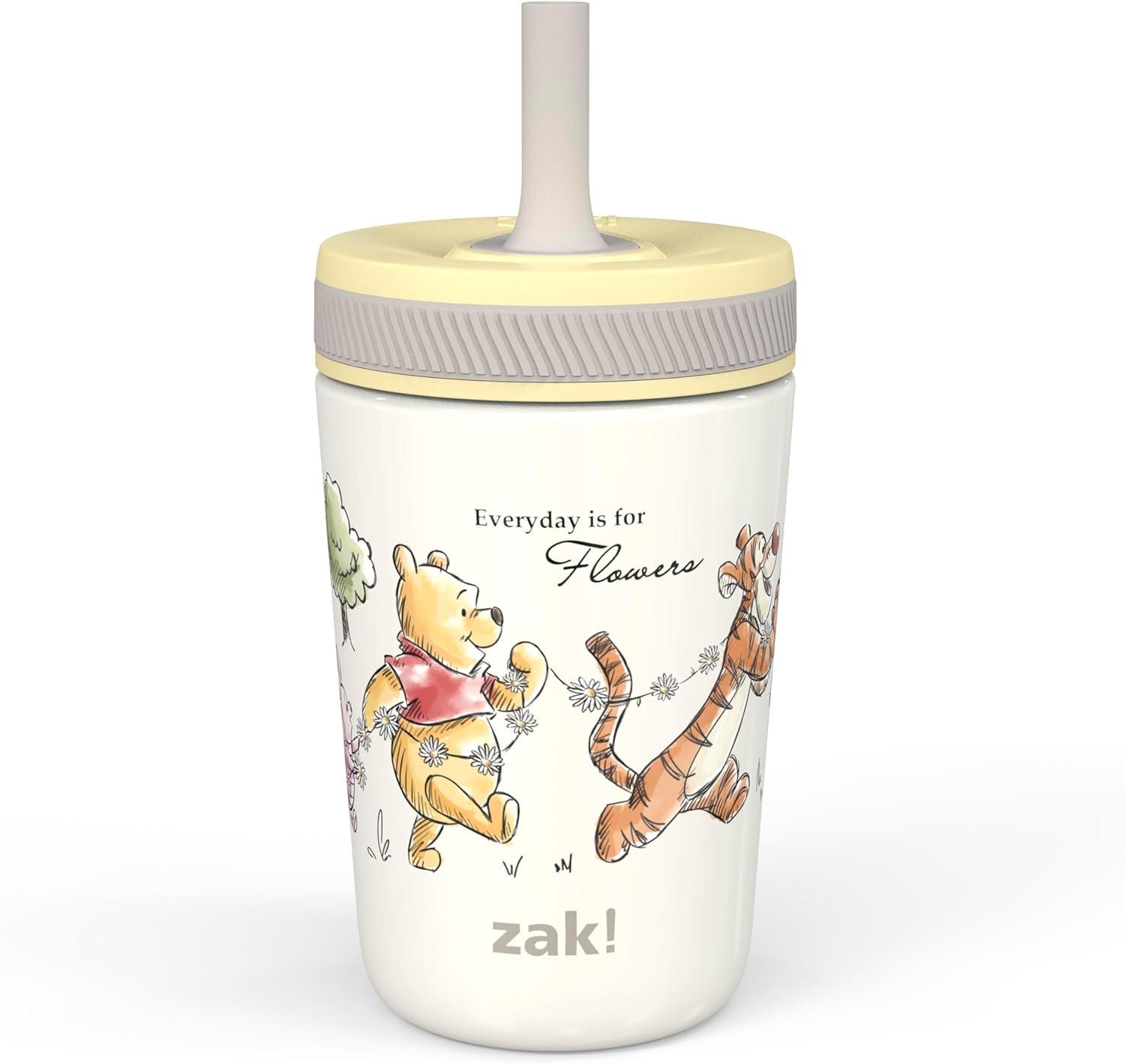 imageZak Designs Bluey Kelso Toddler Cups For Travel or At Home 12oz Vacuum Insulated Stainless Steel Sippy Cup With LeakProof Design is Perfect For Kids Bluey Bingo Grandad MortWinnie the Pooh Friends