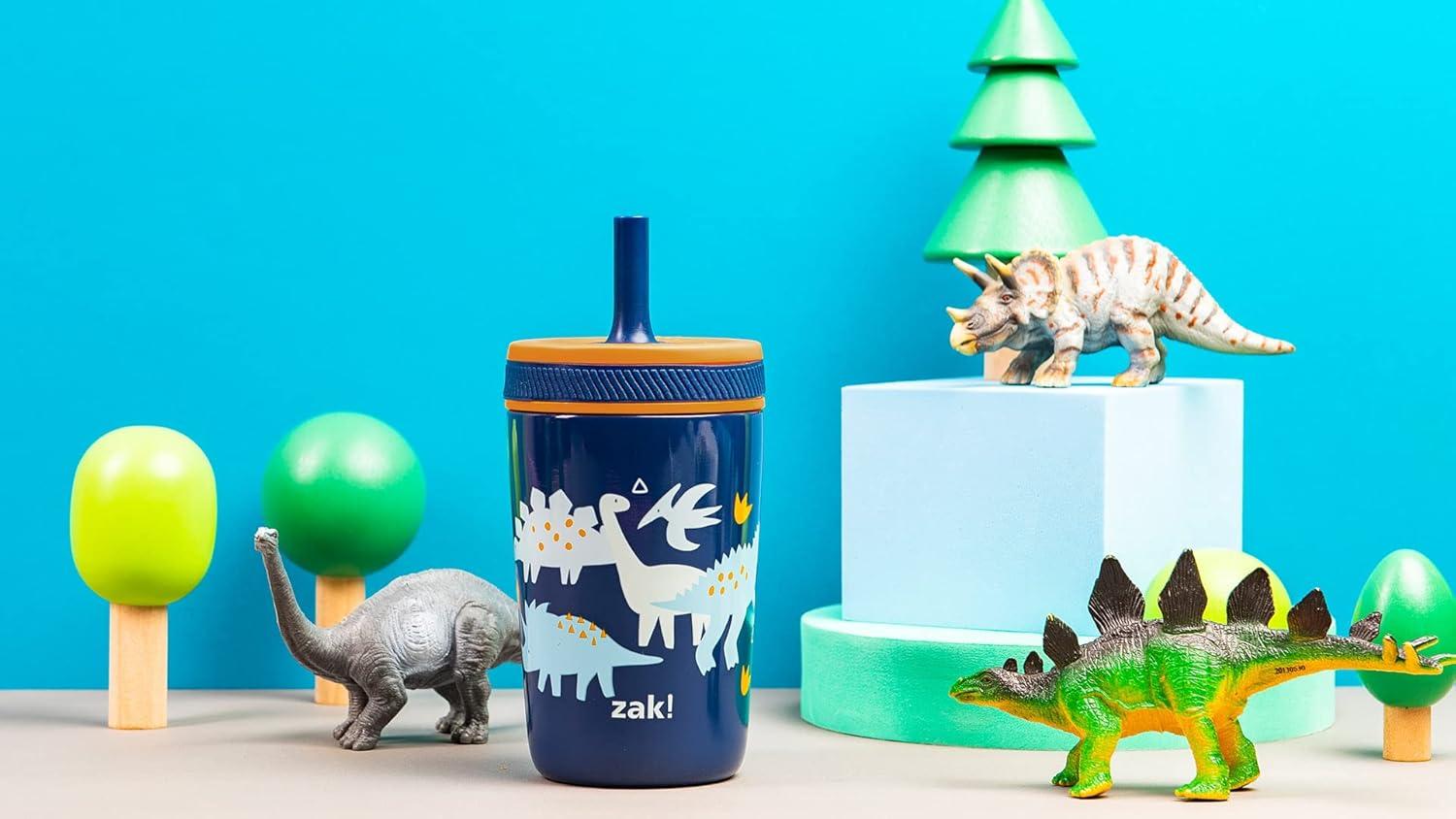imageZak Designs Bluey Kelso Toddler Cups For Travel or At Home 12oz Vacuum Insulated Stainless Steel Sippy Cup With LeakProof Design is Perfect For Kids Bluey Bingo Grandad MortDinosaur