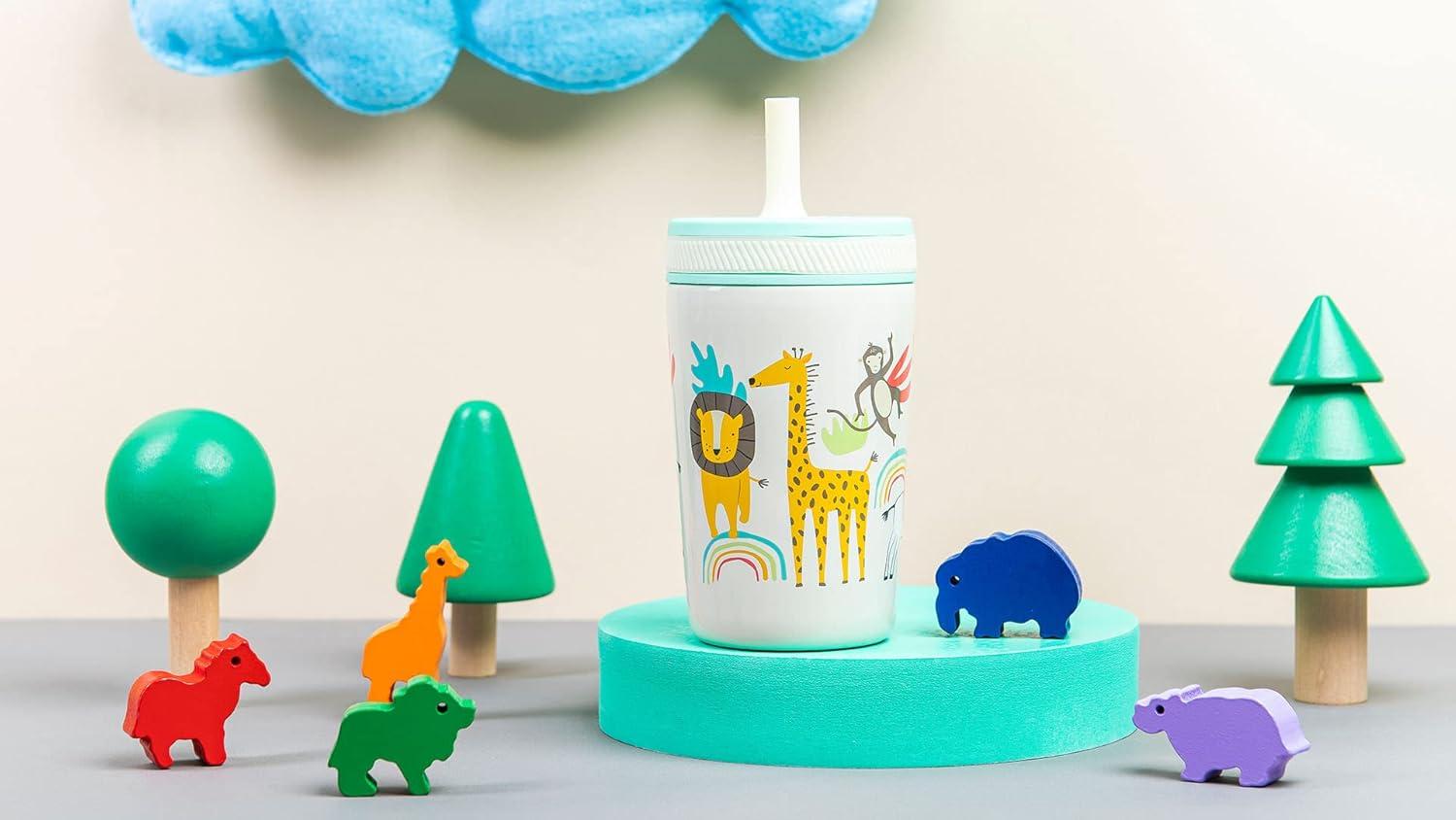 imageZak Designs Bluey Kelso Toddler Cups For Travel or At Home 12oz Vacuum Insulated Stainless Steel Sippy Cup With LeakProof Design is Perfect For Kids Bluey Bingo Grandad MortSafari