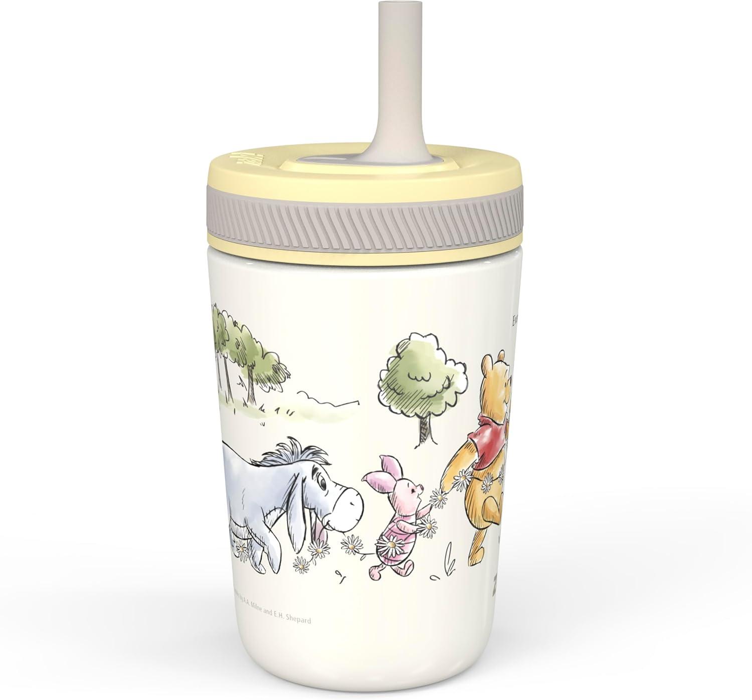 imageZak Designs Bluey Kelso Toddler Cups For Travel or At Home 12oz Vacuum Insulated Stainless Steel Sippy Cup With LeakProof Design is Perfect For Kids Bluey Bingo Grandad MortWinnie the Pooh Friends