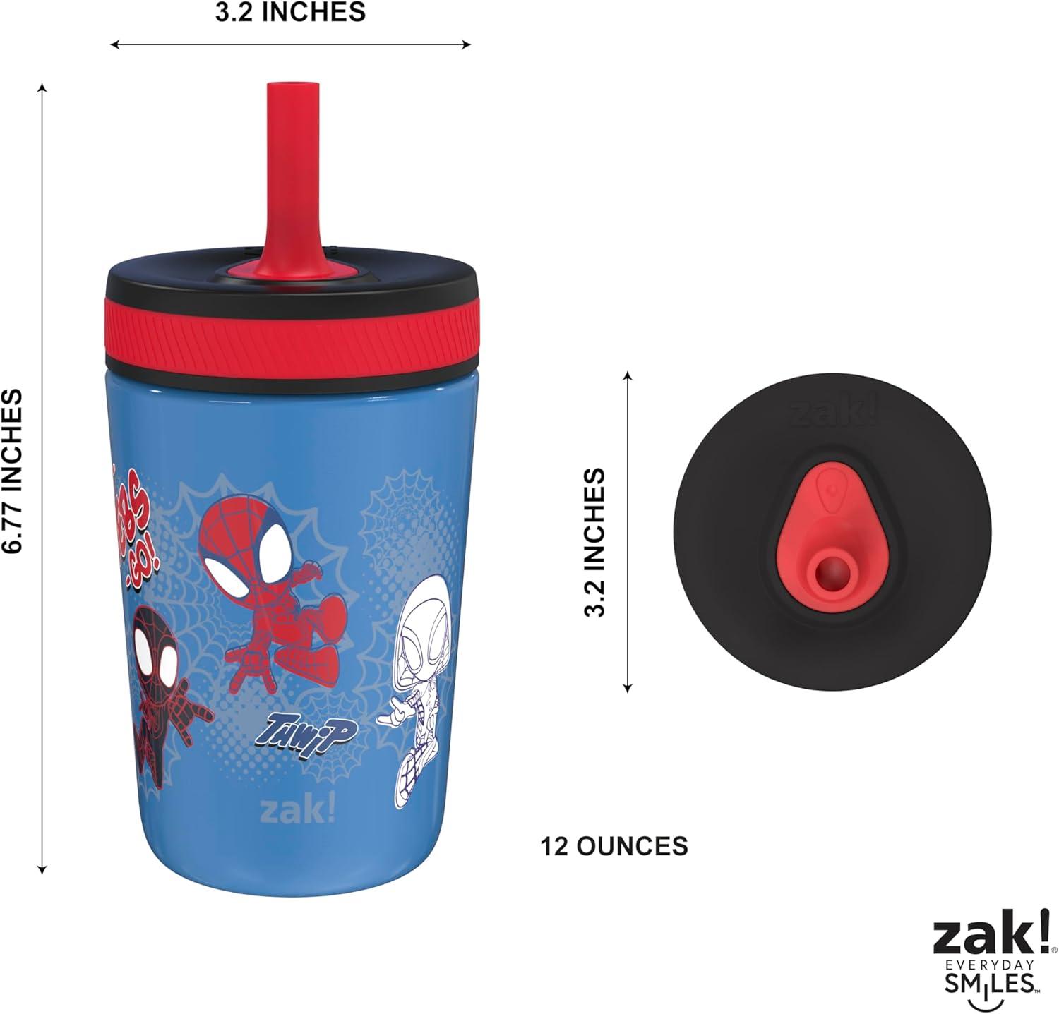 imageZak Designs Bluey Kelso Toddler Cups For Travel or At Home 12oz Vacuum Insulated Stainless Steel Sippy Cup With LeakProof Design is Perfect For Kids Bluey Bingo Grandad MortSpiderman