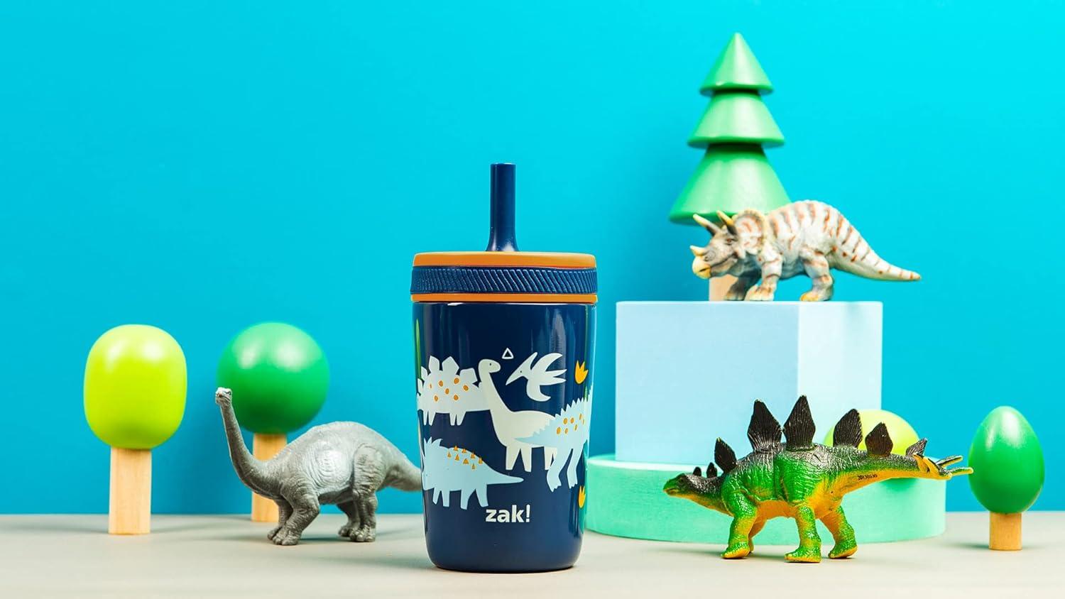 imageZak Designs Bluey Kelso Toddler Cups For Travel or At Home 12oz Vacuum Insulated Stainless Steel Sippy Cup With LeakProof Design is Perfect For Kids Bluey Bingo Grandad MortDinosaur