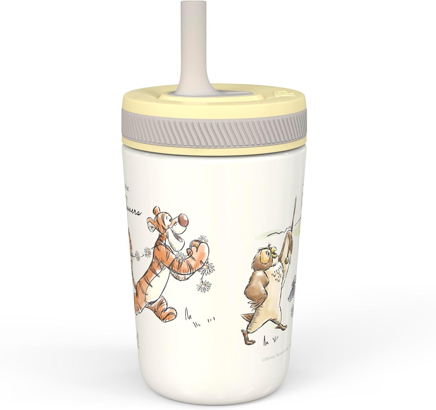 imageZak Designs Bluey Kelso Toddler Cups For Travel or At Home 12oz Vacuum Insulated Stainless Steel Sippy Cup With LeakProof Design is Perfect For Kids Bluey Bingo Grandad MortWinnie the Pooh Friends