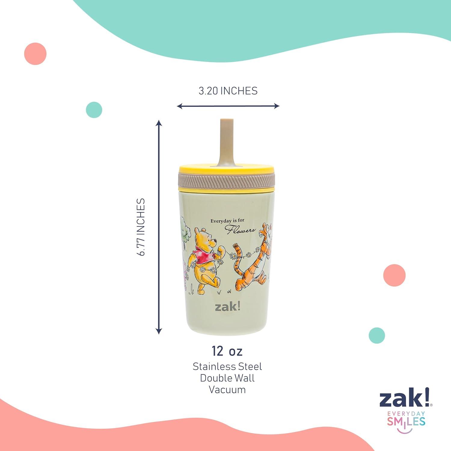 imageZak Designs Bluey Kelso Toddler Cups For Travel or At Home 12oz Vacuum Insulated Stainless Steel Sippy Cup With LeakProof Design is Perfect For Kids Bluey Bingo Grandad MortWinnie the Pooh Friends