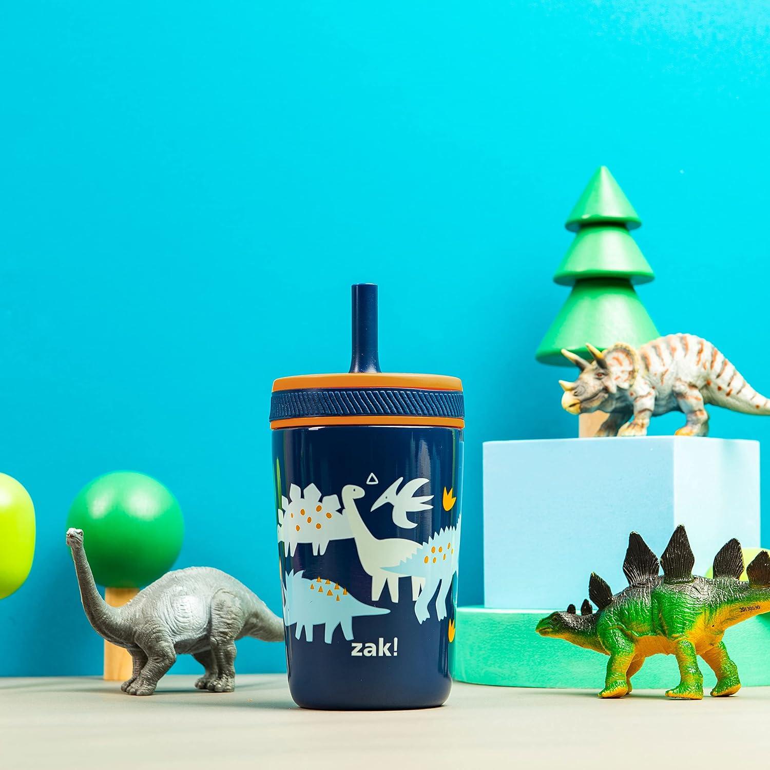 imageZak Designs Bluey Kelso Toddler Cups For Travel or At Home 12oz Vacuum Insulated Stainless Steel Sippy Cup With LeakProof Design is Perfect For Kids Bluey Bingo Grandad MortDinosaur