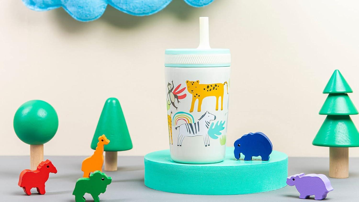 imageZak Designs Bluey Kelso Toddler Cups For Travel or At Home 12oz Vacuum Insulated Stainless Steel Sippy Cup With LeakProof Design is Perfect For Kids Bluey Bingo Grandad MortSafari