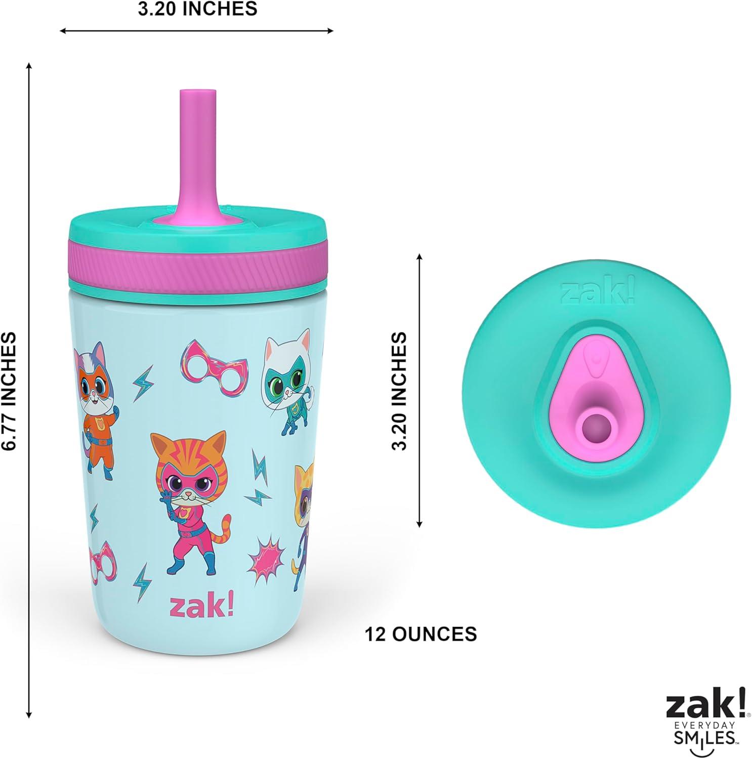 imageZak Designs Bluey Kelso Toddler Cups For Travel or At Home 12oz Vacuum Insulated Stainless Steel Sippy Cup With LeakProof Design is Perfect For Kids Bluey Bingo Grandad MortSuperKitties Ginny Sparks Buddy Bitsy