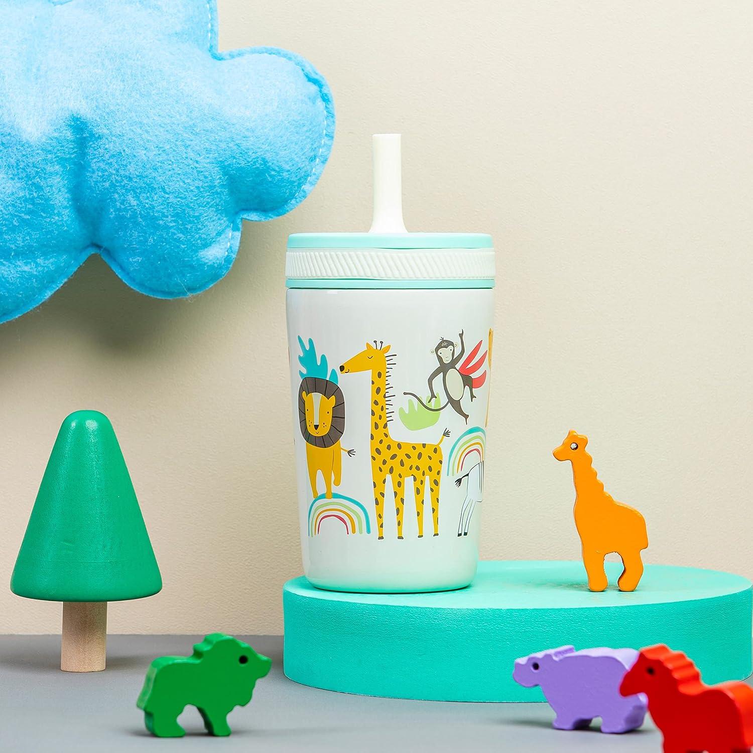 imageZak Designs Bluey Kelso Toddler Cups For Travel or At Home 12oz Vacuum Insulated Stainless Steel Sippy Cup With LeakProof Design is Perfect For Kids Bluey Bingo Grandad MortSafari