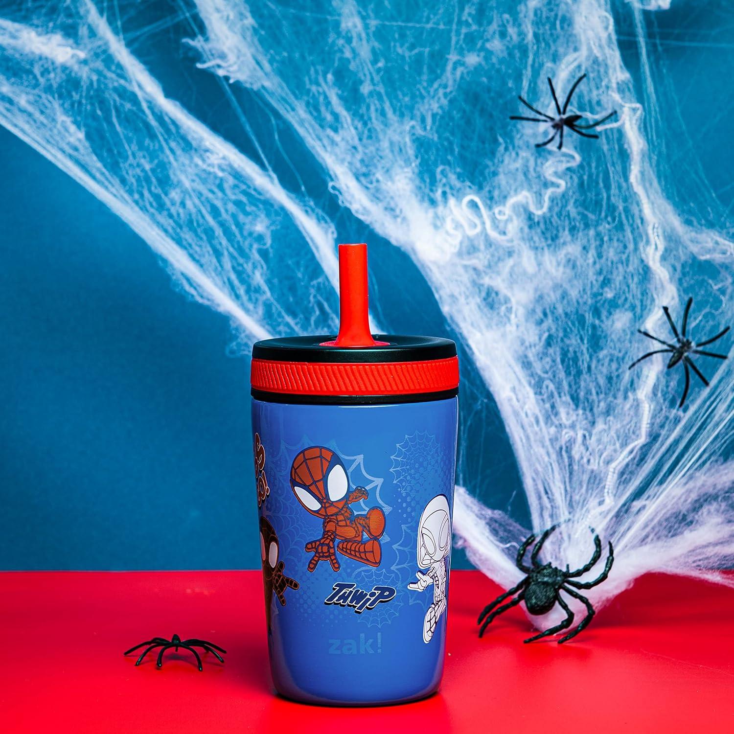 imageZak Designs Bluey Kelso Toddler Cups For Travel or At Home 12oz Vacuum Insulated Stainless Steel Sippy Cup With LeakProof Design is Perfect For Kids Bluey Bingo Grandad MortSpiderman