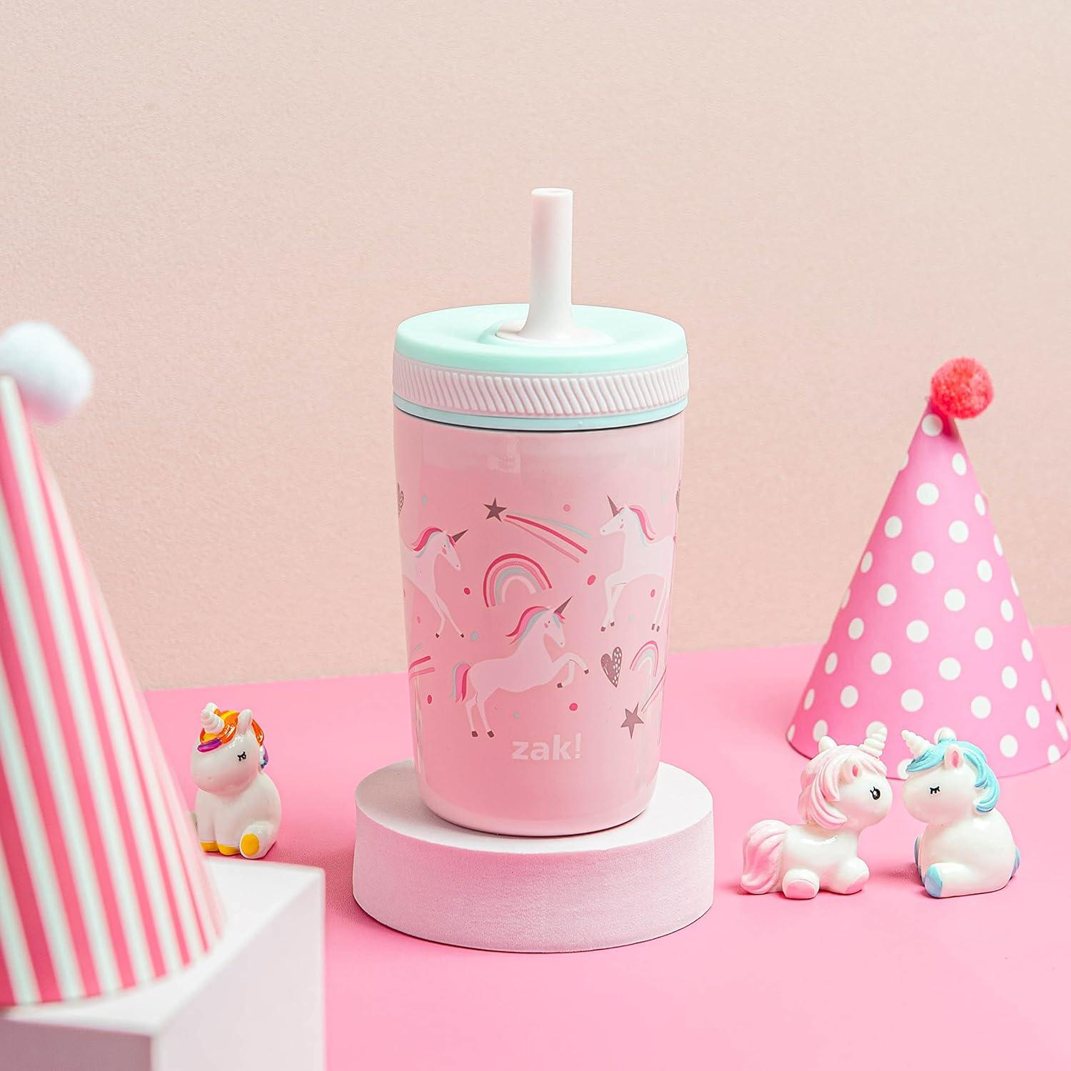 imageZak Designs Bluey Kelso Toddler Cups For Travel or At Home 12oz Vacuum Insulated Stainless Steel Sippy Cup With LeakProof Design is Perfect For Kids Bluey Bingo Grandad MortFanciful Unicorn
