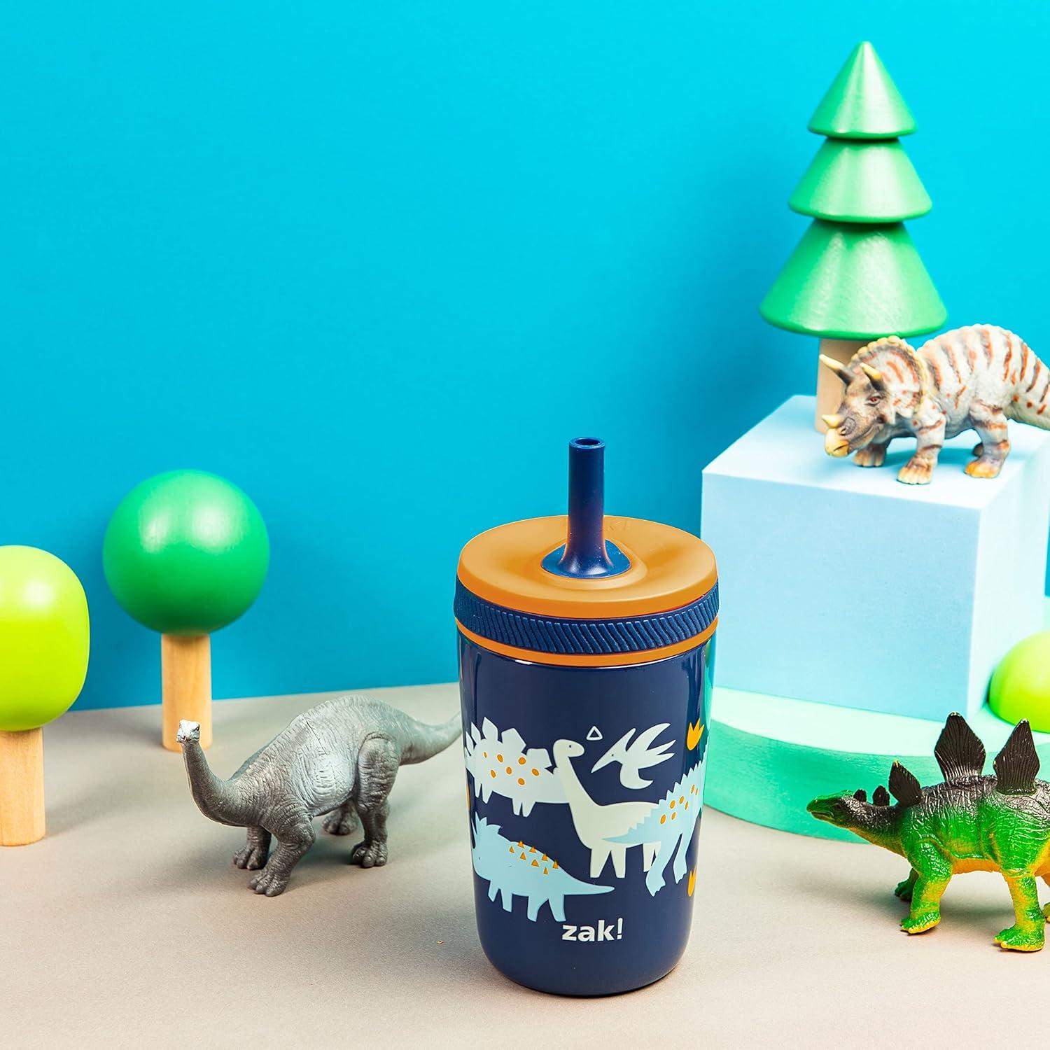 imageZak Designs Bluey Kelso Toddler Cups For Travel or At Home 12oz Vacuum Insulated Stainless Steel Sippy Cup With LeakProof Design is Perfect For Kids Bluey Bingo Grandad MortDinosaur