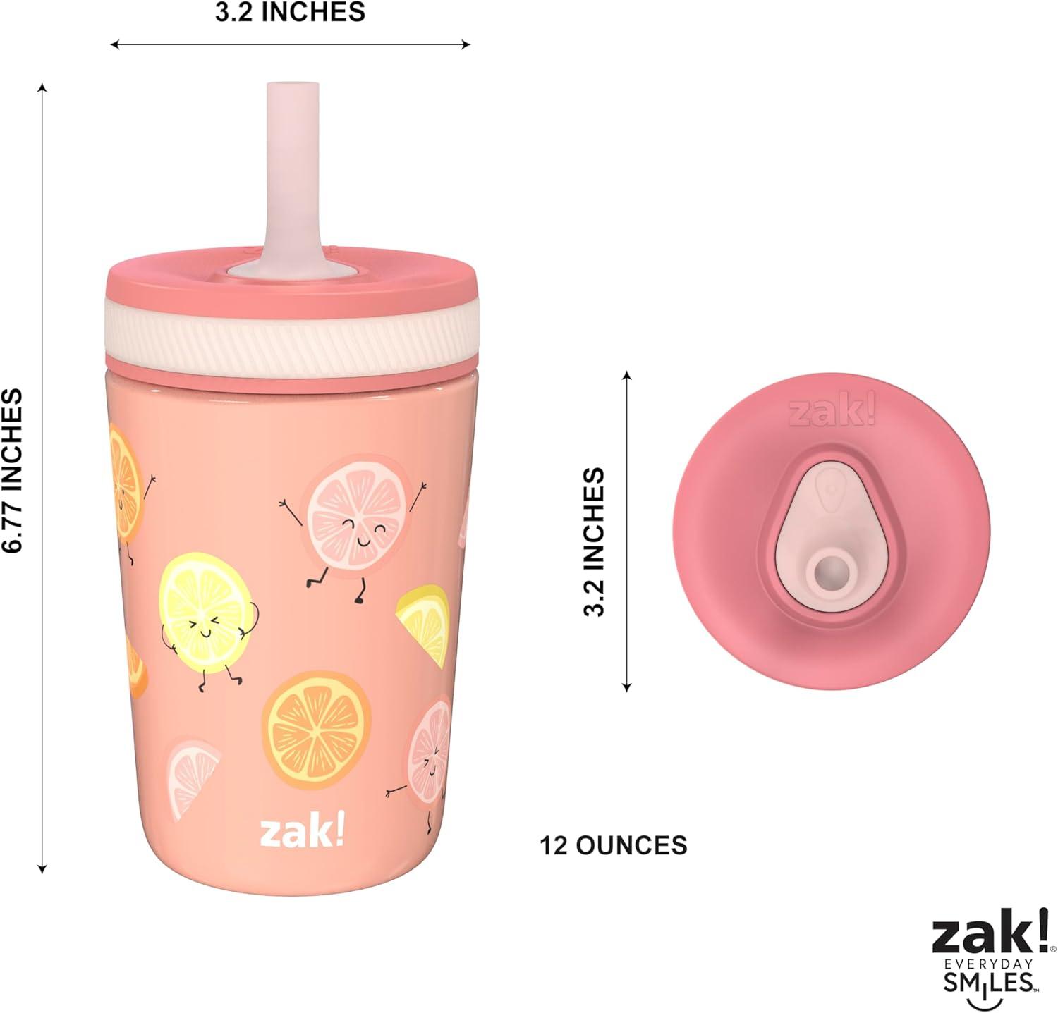 imageZak Designs Bluey Kelso Toddler Cups For Travel or At Home 12oz Vacuum Insulated Stainless Steel Sippy Cup With LeakProof Design is Perfect For Kids Bluey Bingo Grandad MortHappy Fruit