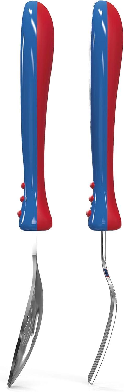 imageZak Designs Bluey Kid Flatware Set with Fun Character Art on Both Utensils Non Slip Fork and Spoon Set is Perfect for Encouraging Picky Eaters to Finish Their Plates 2 pk BPAFreeSpiderMan