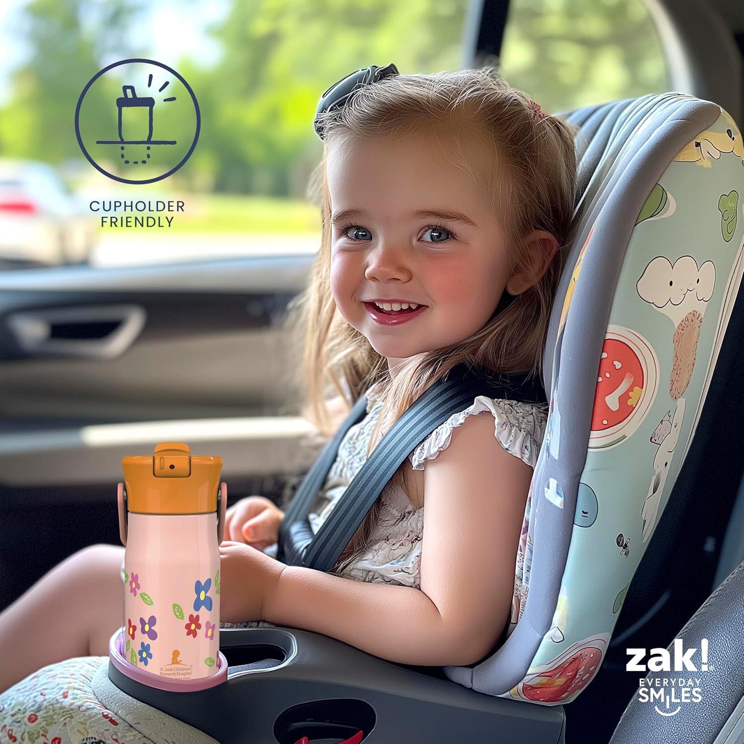 imageZak Designs Harmony Bluey Water Bottle for Travel or At Home 18oz Durable Plastic is LeakProof When Closed with Straw Lid and Carry Handle 2Pack Bluey and BingoSt Jude Space