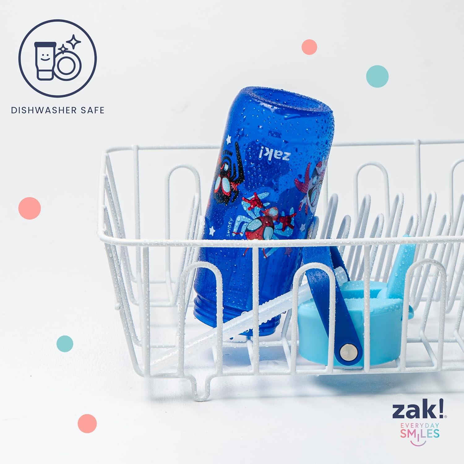 imageZak Designs Harmony Bluey Water Bottle for Travel or At Home 18oz Durable Plastic is LeakProof When Closed with Straw Lid and Carry Handle 2Pack Bluey and BingoMarvel Spidey and His Amazing Friends