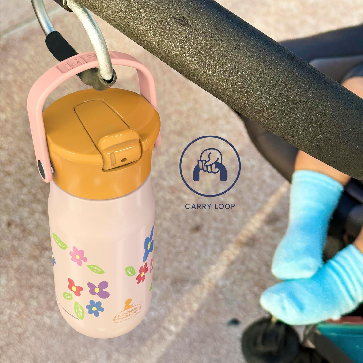 imageZak Designs Harmony Bluey Water Bottle for Travel or At Home 18oz Durable Plastic is LeakProof When Closed with Straw Lid and Carry Handle 2Pack Bluey and BingoSt Jude Space