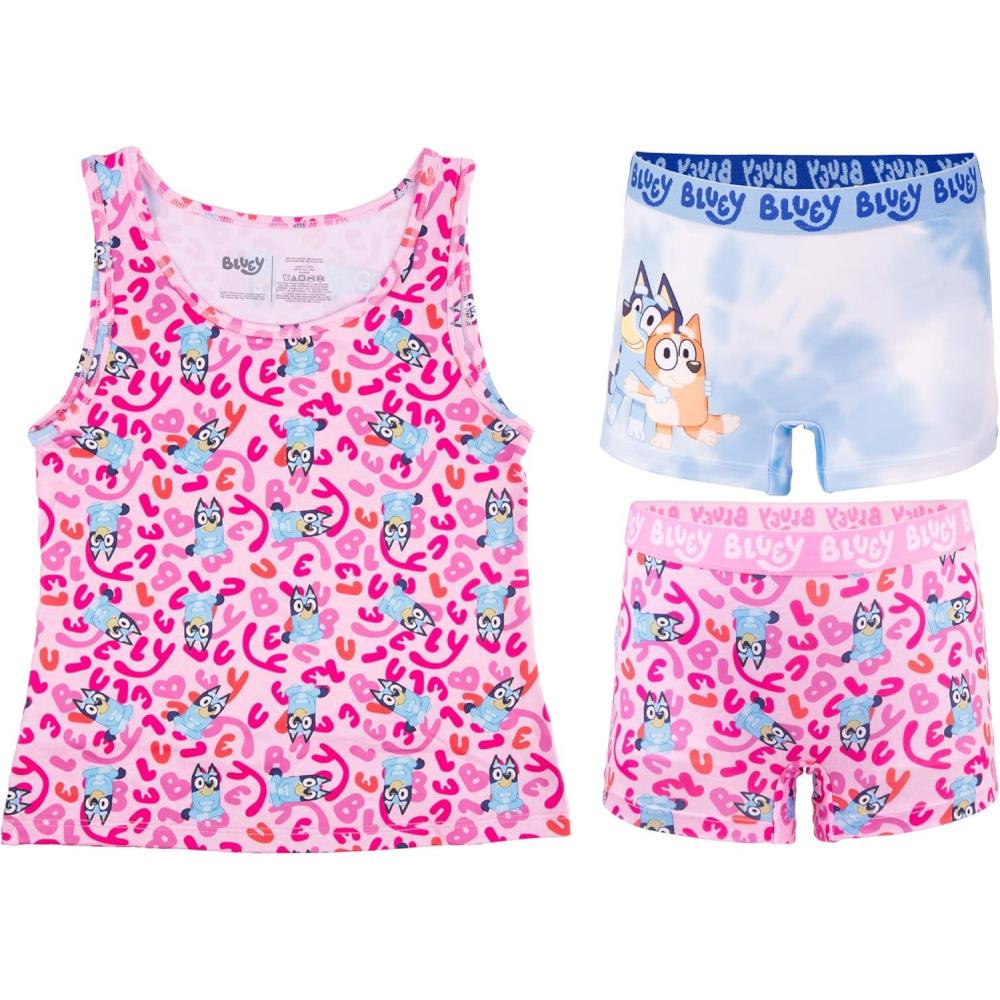 image100 Soft Combed Cotton 10Pack Underwear Sizes 23T 4T 4 6 and 8Bluey Tank 2 Girl Short