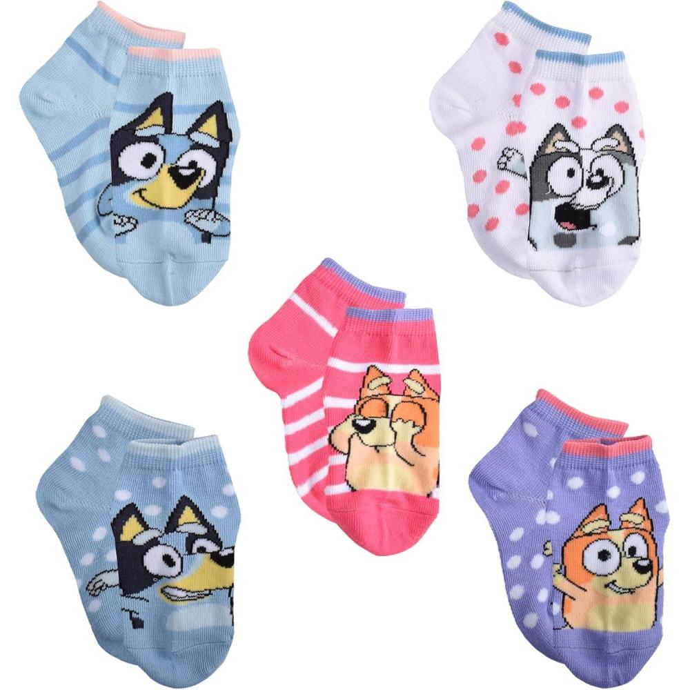 imageBluey 5PK CHEER SHORTIE SOCKSBlue Sky 5pack