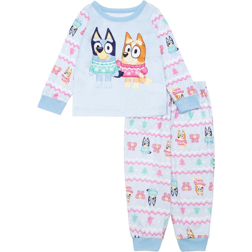 imageBluey Unisex Kids 2Piece Loosefit LongSleeve Matching Pajama Set Soft amp Cute for KidsBluey Sweater