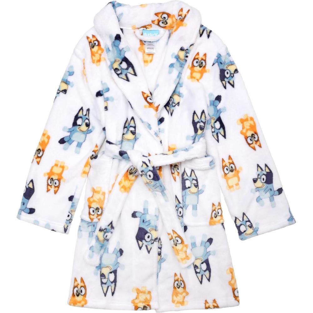 imageBluey Unisex Kids Bathrobe Soft amp Plush Robe for KidsFunny Bluey