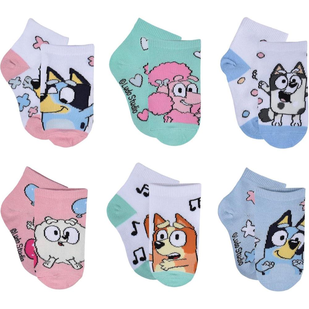 imageBluey girls Multi Pack Kids SocksWhite 6pack