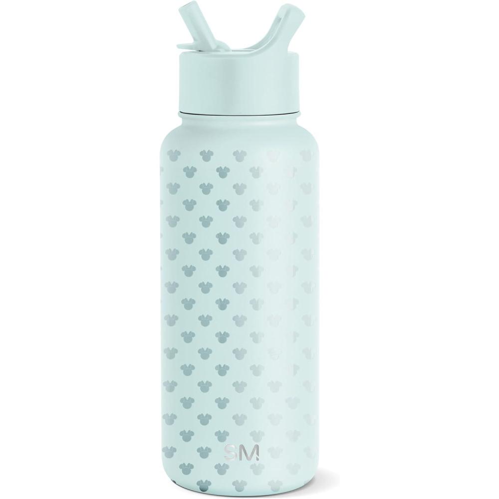 imageSimple Modern Summit Water Bottle with Straw Lid Bluey 30oz Leak Proof Stainless Steel Insulated Cup Gifts for Her Him Bluey StripesDisney Minnie Mouse on Blue