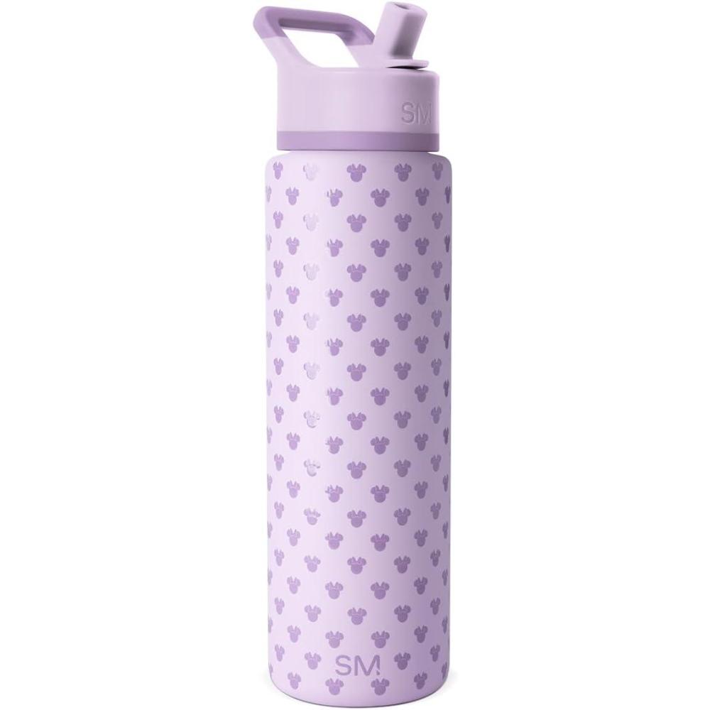 imageSimple Modern Summit Water Bottle with Straw Lid Bluey 30oz Leak Proof Stainless Steel Insulated Cup Gifts for Her Him Bluey StripesDisney Minnie Mouse Me on Violet Breeze