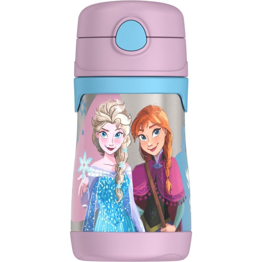 imageThermos Baby 10 oz Stainless Steel Bottle with popup straw BlueyFrozen