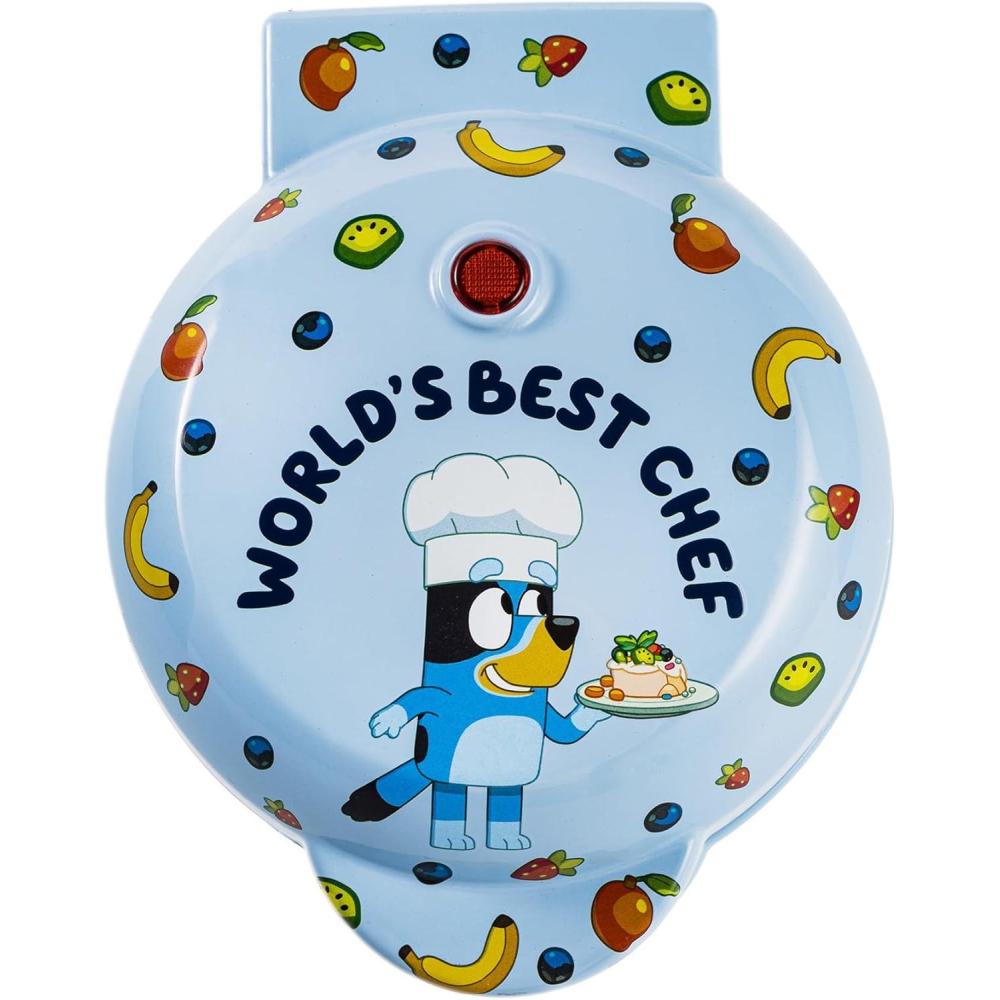 imageUncanny Brands Bluey Mini Waffle Maker Fun Character Waffles Easy to Use and CleanBluey