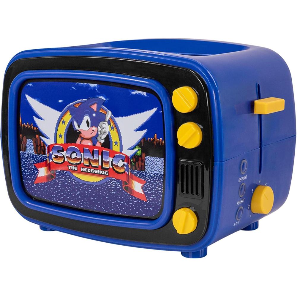 imageUncanny Brands Bluey Retro TV Toaster with Light Up Frame Two Slice Model with Bluey Toast Design Themed Kitchen ApplianceSonic The Hedgehog