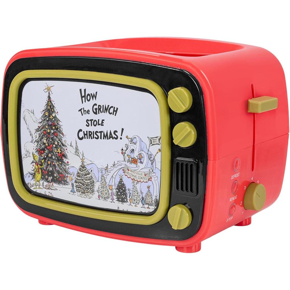 imageUncanny Brands Bluey Retro TV Toaster with Light Up Frame Two Slice Model with Bluey Toast Design Themed Kitchen ApplianceThe Grinch