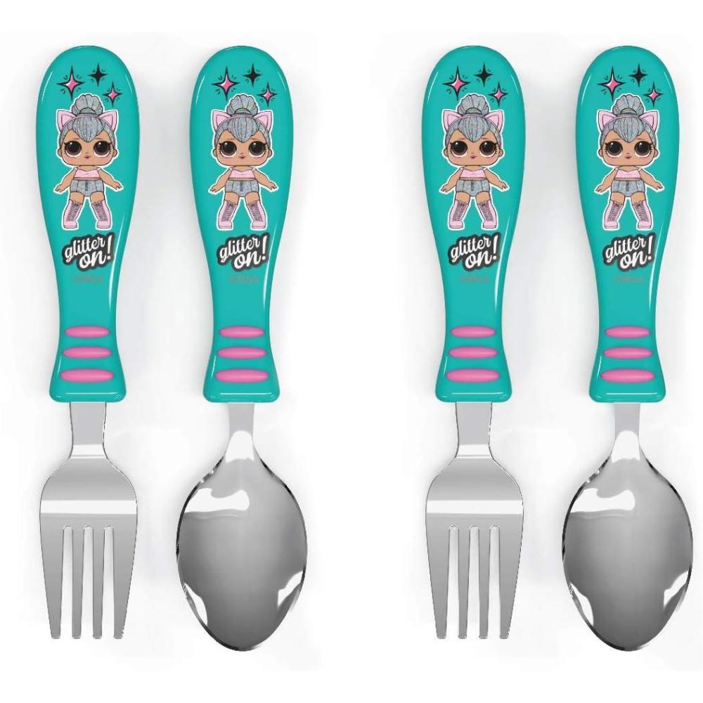 imageZak Designs Bluey Kid Flatware Set with Fun Character Art on Both Utensils Non Slip Fork and Spoon Set is Perfect for Encouraging Picky Eaters to Finish Their Plates 2 pk BPAFreeLOL Surprise