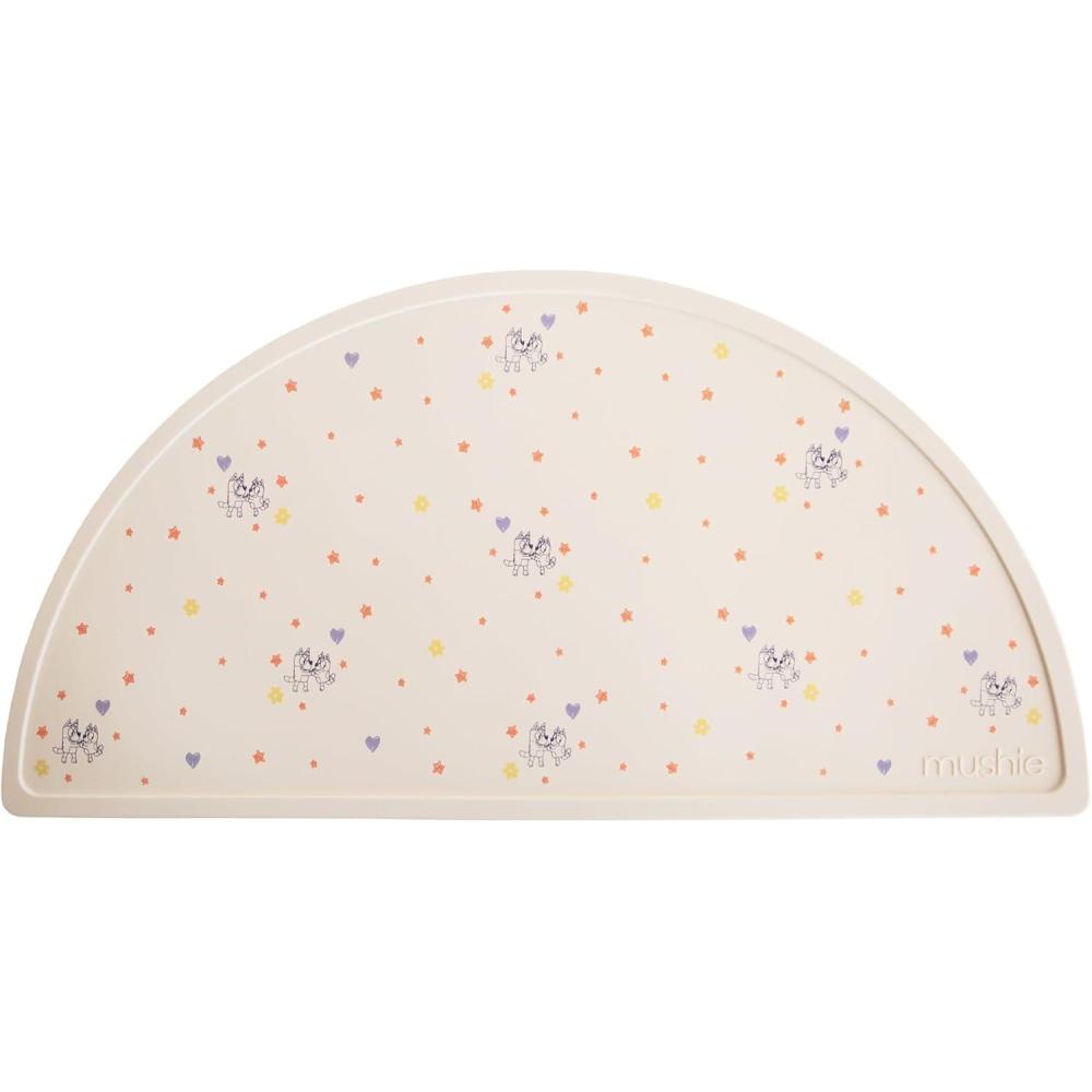 imagemushie x Bluey Silicone Placemat for Kids BPAFree NonSlip Design Bluey IvoryBluey Ivory