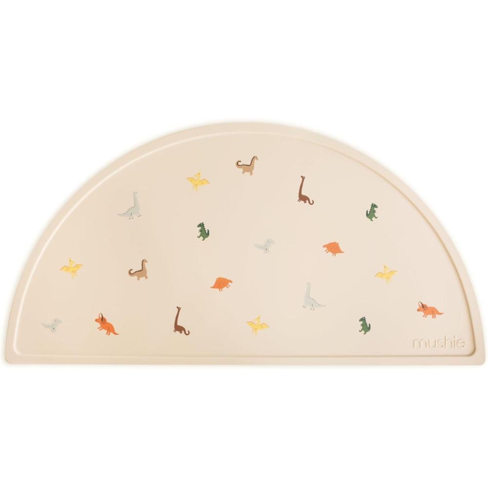 imagemushie x Bluey Silicone Placemat for Kids  BPAFree NonSlip Design Bluey IvoryDinosaurs