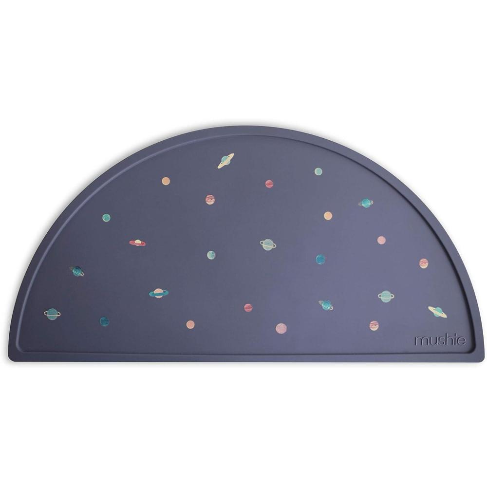 imagemushie x Bluey Silicone Placemat for Kids BPAFree NonSlip Design Bluey IvoryPlanets