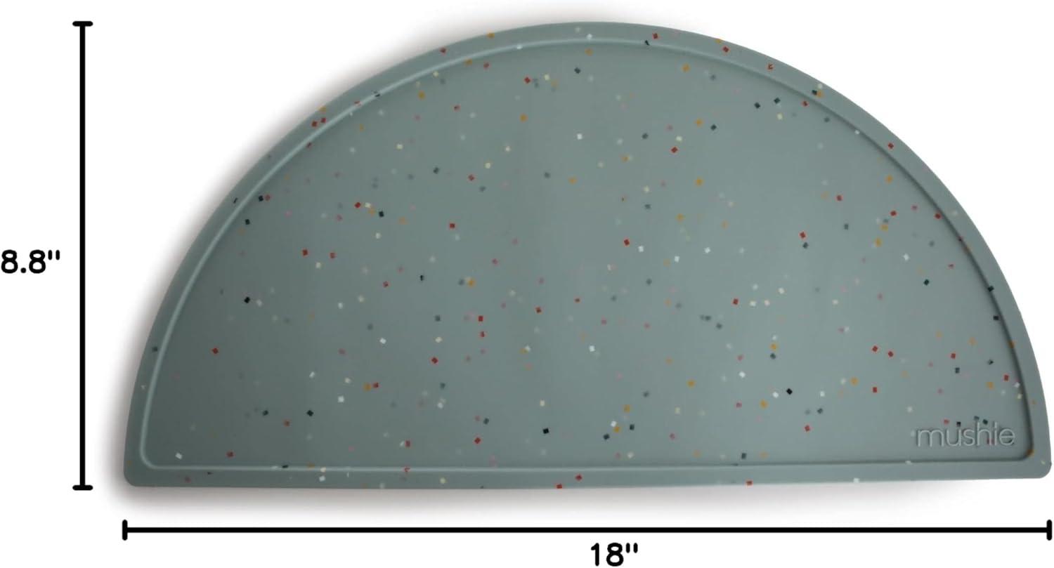 imagemushie x Bluey Silicone Placemat for Kids BPAFree NonSlip Design Bluey IvoryCambridge Blue Confetti