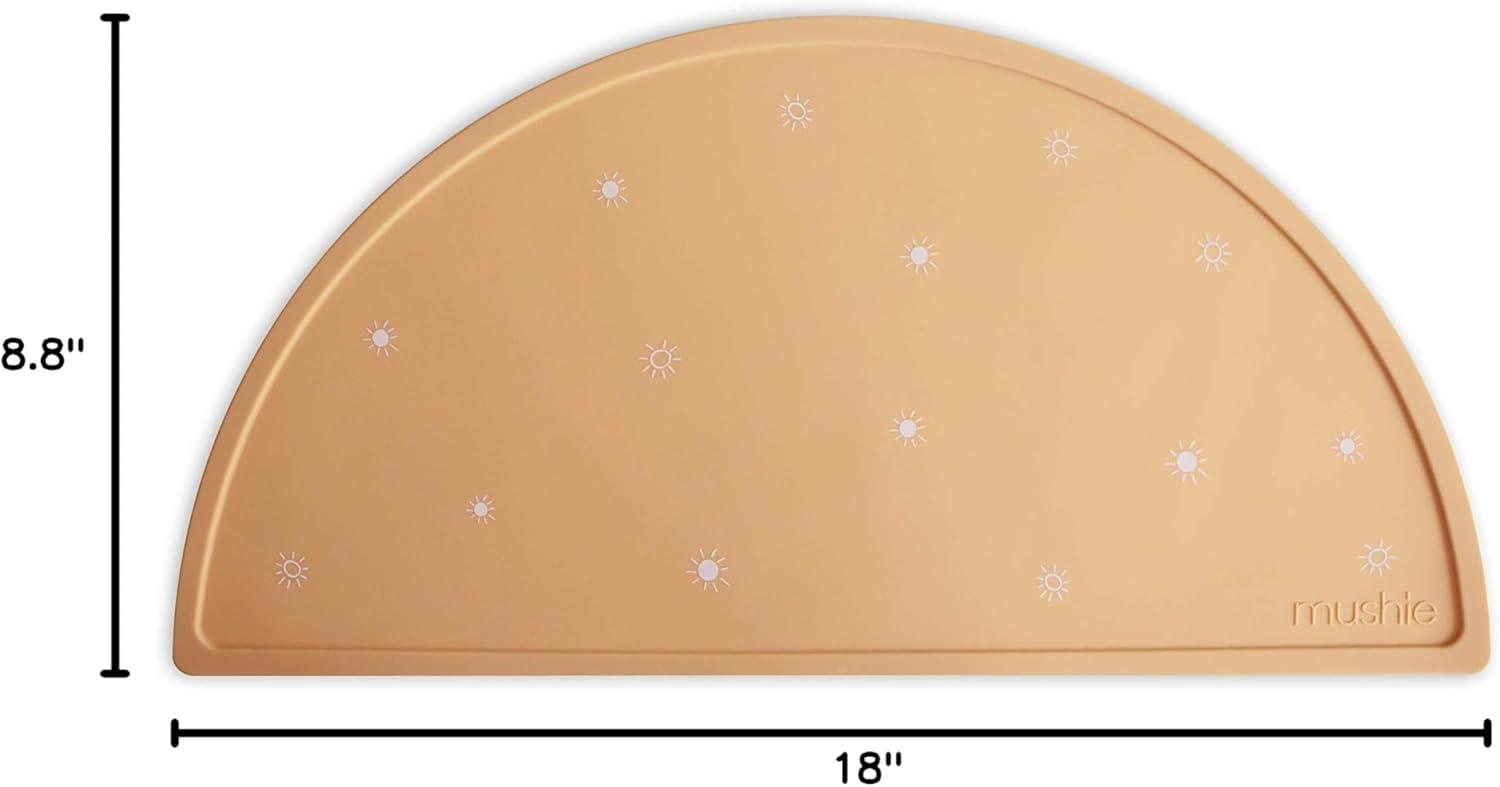 imagemushie x Bluey Silicone Placemat for Kids BPAFree NonSlip Design Bluey IvorySun Orange