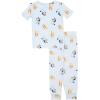 Bluey Boys’ 2-piece Snug-fit Viscose Short-Sleeve Matching Pajama Set, Soft & Cute for Kids(Hoppy Bluey)