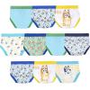 Bluey Boys’ Briefs of 100% Combed Cotton Underwear Briefs, Sizes 18m, 2/3t, 4t, 4, 6, and 8(Bluey10pk)