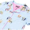 Bluey Girls’ 2-piece Loose-fit Button Down Pajama Set, Soft & Cute for Kids(Bluey Pool Day)