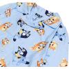 Bluey Girls’ 2-piece Loose-fit Button Down Pajama Set, Soft & Cute for Kids(Jumping Pals)