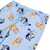 Bluey Girls’ 2-piece Loose-fit Button Down Pajama Set, Soft & Cute for Kids(Jumping Pals)