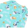 Bluey Girls’ 4-piece Snug-fit Cotton Long-Sleeve Matching Pajama Set, Soft & Cute for Kids(Bluey Spa)