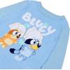 Bluey Girls’ 4-piece Snug-fit Cotton Long-Sleeve Matching Pajama Set, Soft & Cute for Kids(Bluey Spa)