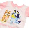 Bluey Girls’ 4-piece Snug-fit Matching Short-Sleeve Cotton Pajama Set, Soft & Cute for Kids(Happy Day)