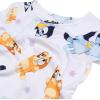 Bluey Unisex Kids’ 4-Piece Snug-fit Cotton Short-Sleeve Matching Pajama Set, Soft & Cute for Kids(Happy Bluey Bingo)