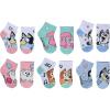Bluey girls Multi Pack Kid’s Socks(White (6-pack))
